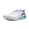 Li Ning резиновые мягкие эластичные удобные нескользящие износостойкие дышащие легкие низкие туфли для бадминтона унисекс белые фиолетовые AYZU017-1