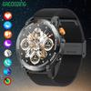 SACOSDING New Outdoor Sports Smart Watch Flashlight Compass Heart Rate Monitoring Bluetooth Call Waterproof Mens Watches
