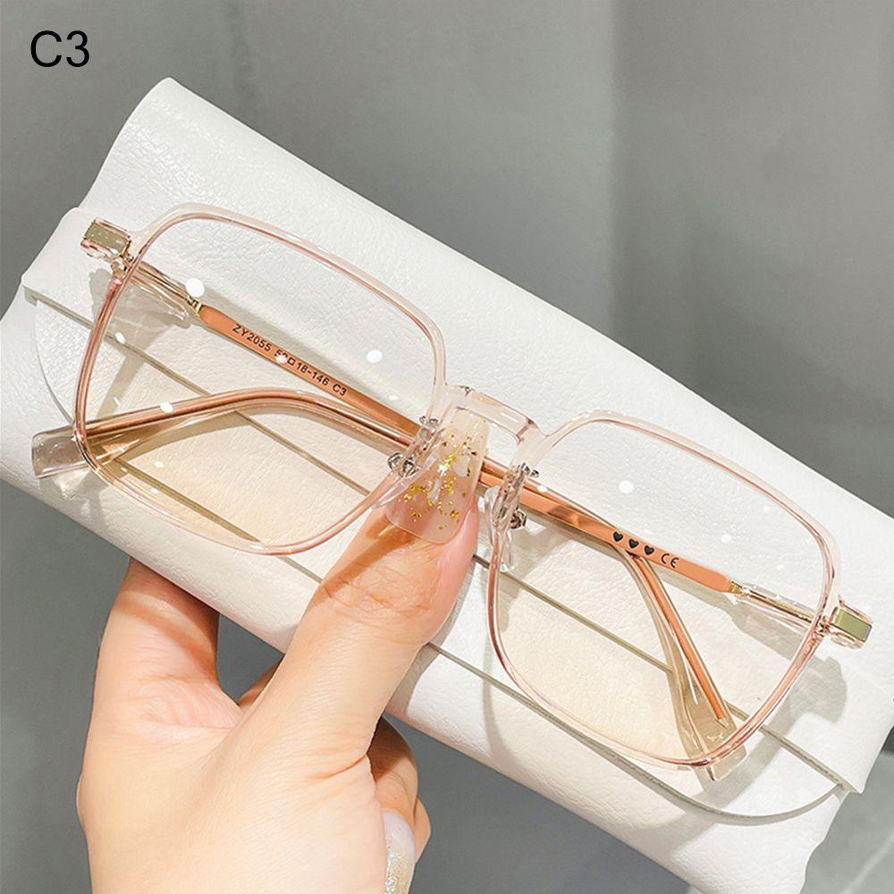 Trending Square UV Protection Clear Frame Sunglasses Oversized Sunglasses Shades Ladies Sun Glasses