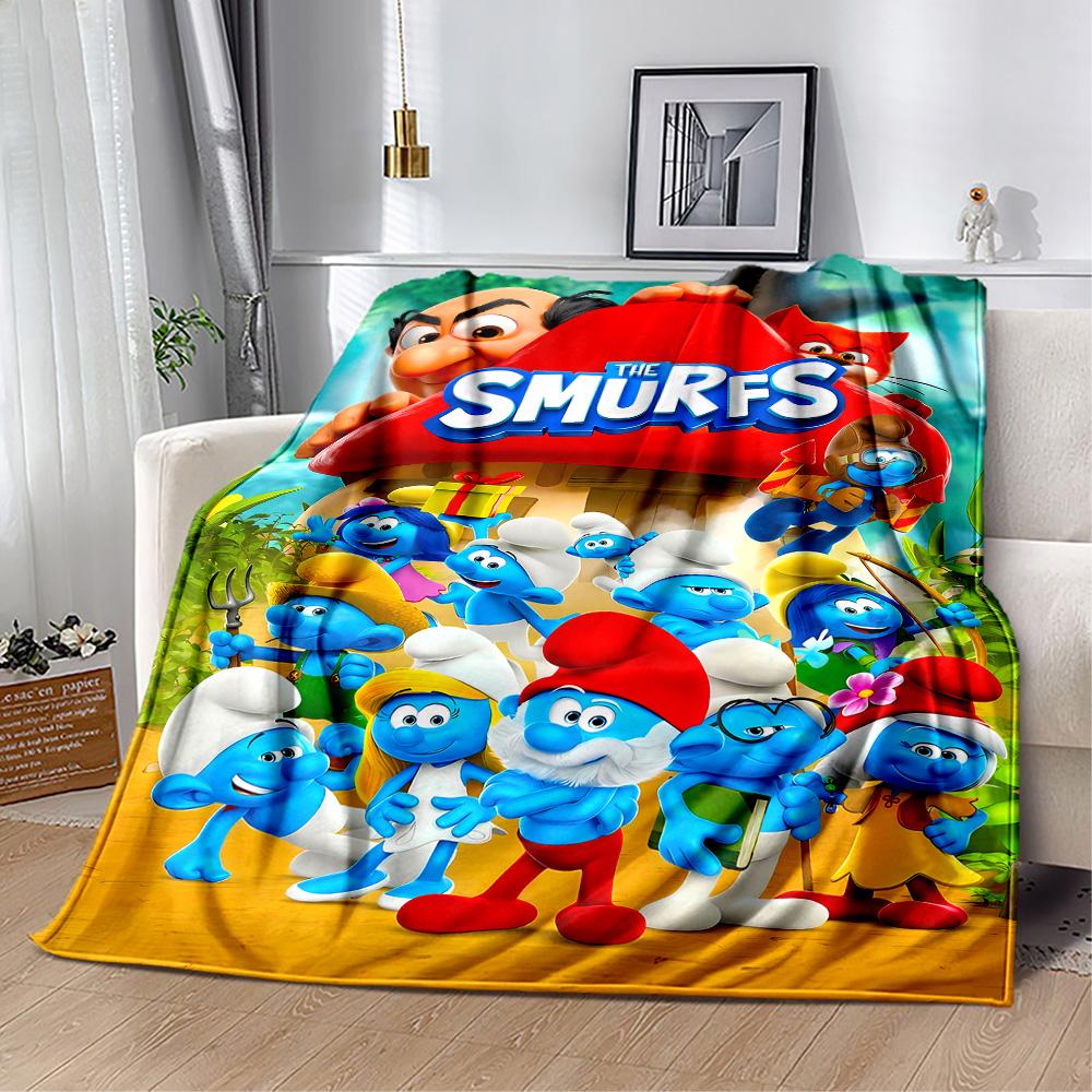 Smurfs: Lost Village Adventure Blanket Soft Warm Cozy Great for Sofa Picnics Chair All-Season Use Modern Style Gift for Travel Home Birthdays
