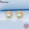 BAMOER стерлингового серебра 925 пробы, доступные роскошные серьги, минималистичные модные позолоченные серьги 18 карат для женщин, ювелирные украшения для вечеринок