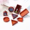 3 шт. Материал для DIY Кристальная капля Форма Прямоугольник Круг Треугольник Подвеска для ювелирных изделий Шафрановая груша Рама из массива дерева