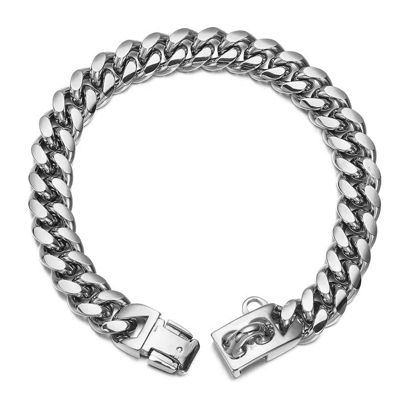 14 мм из нержавеющей стали 304, ошейник и поводок для собак, сверхпрочный металлический ошейник для собак, серебряный, золотой поводок для домашних животных, поводок для вечеринки