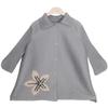 Shiz Madam Women S Pleated Jacket blouSe With Large Flower Pearl T56915