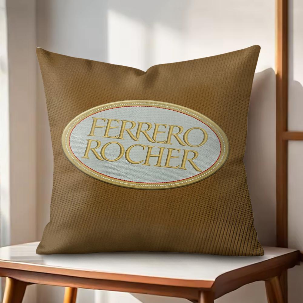 Anime Sweet FFerrero Cushion Cover Natural Linen Organic Fabric DoubleSided Printing Couch Pillow Covers Home Decor
