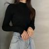Женский черный трикотажный свитер Slim Fit со средней горловиной - новый стиль осень/зима 2022