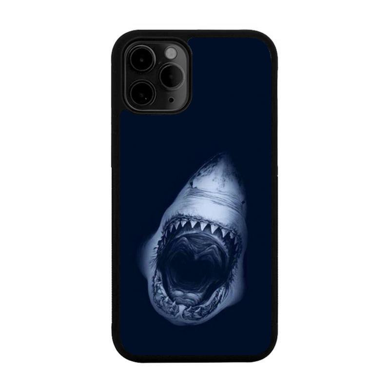 Scary Shark Phone Case For Iphone 13 12 Mini 11 Pro Max 7 8 Plus X Xs Max XR PC Hard Silicone Cover Shell