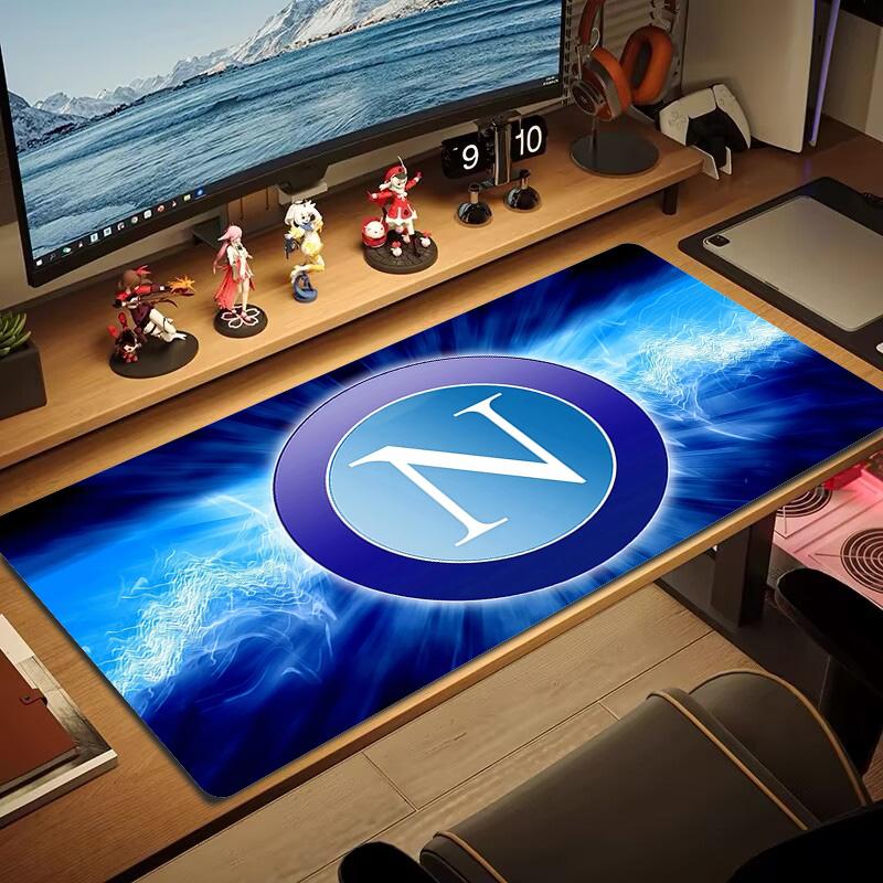 SSC Napoli Print Cushion Non-slip Laptop Tablet Big Mousepad XXL Mat Mini PC Playmat With Lock edge