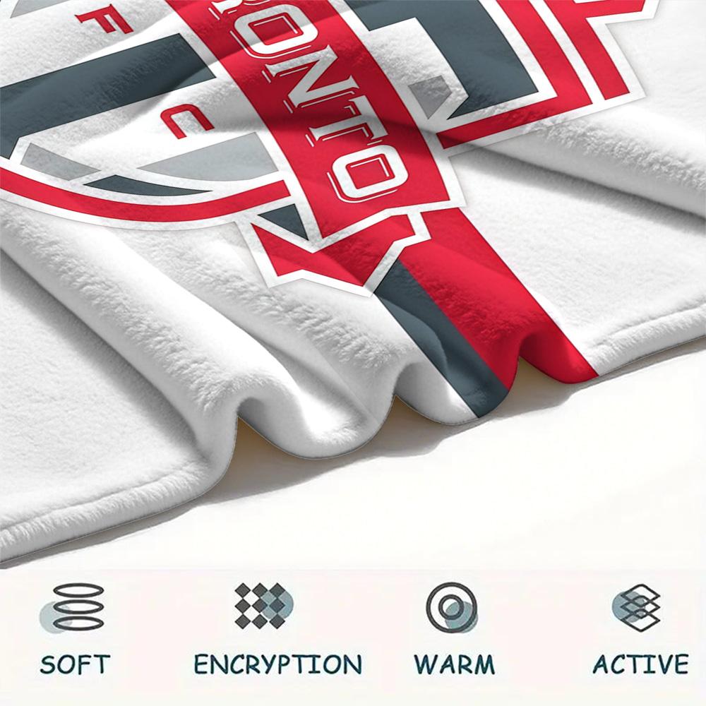 Toronto Football Club Flannel Blanket, High quality Comfortable for All Seasons, Home Decor, Warmth and Comfort