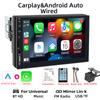 HIPPBQCC 7" автомобильный радиоприемник Carplay Android Auto 1 Din мультимедийный проигрыватель HD сенсорный экран FM AUX вход Bluetooth MirrorLink универсальный