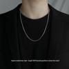 Men's Trendy Titanium Steel Snake Bone Chain Necklace - Versatile, Plain, and Stylish Clavicle Chain