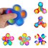 Забавный Тай-дай Простой Фиджет Спиннер Пальцевый Толкатель Пузырьков Вращающийся Фиджет Спиннер Для СДВГ Тревоги Снятия Стресса Сенсорные Игрушки Дети