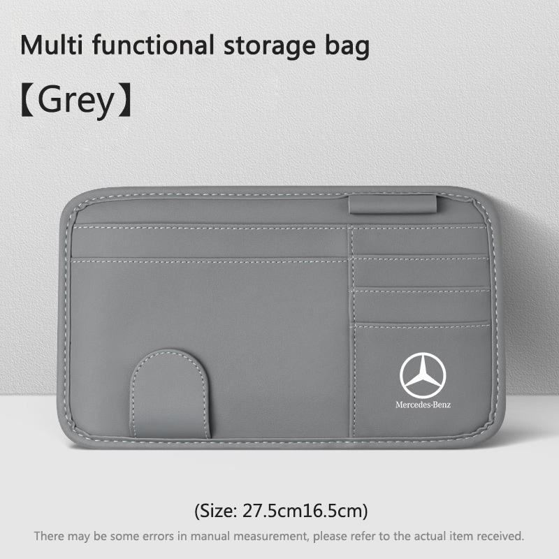 Car Sun Visor Leather Storage Bag Sunglasses Case Auto Storage Pocktet For Mercedes Benz AMG W177 W176 X166 X167 C257 C218 X253 EB1