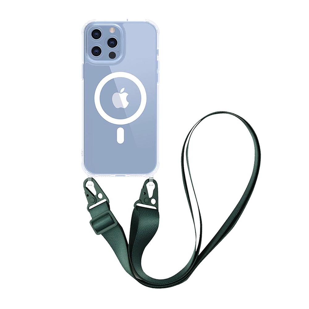 For Magsafe Magnetic Wireless Charging TPU Clear lanyard Crossbody Phone Case For iPhone 12 13 14 15 16 Pro Max