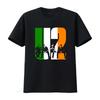 U2 Band Irish Flag Design T Shirt for Men Rock Music Fans Vintage Washed Streetwear Top For Everyday Wear Soft Fashion Unisex