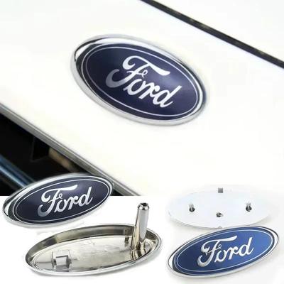 Автомобильная наклейка 14,5x6 см Эмблема для Ford Mondeo Explorer Focus 2 3 Fusion Transit F150 Fiesta Логотип автомобиля Решетка радиатора Значок на багажник Stic