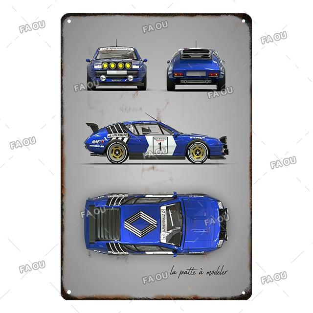 Super Car Retro Metal Poster Board Garage Vintage Decorative Tin Sign Auto Club Wall Art Plaque for Modern Home Decor Aesthetic