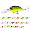 1Pc Crank 3D Eyes Fishing Lure Hard Bait Bass Crankbait Sharp Fish Hook Tackle