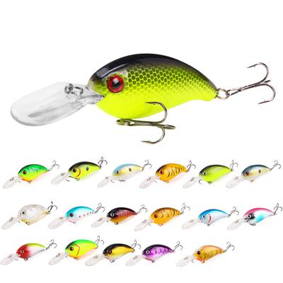 1Pc Crank 3D Eyes Fishing Lure Hard Bait Bass Crankbait Sharp Fish Hook Снасть
