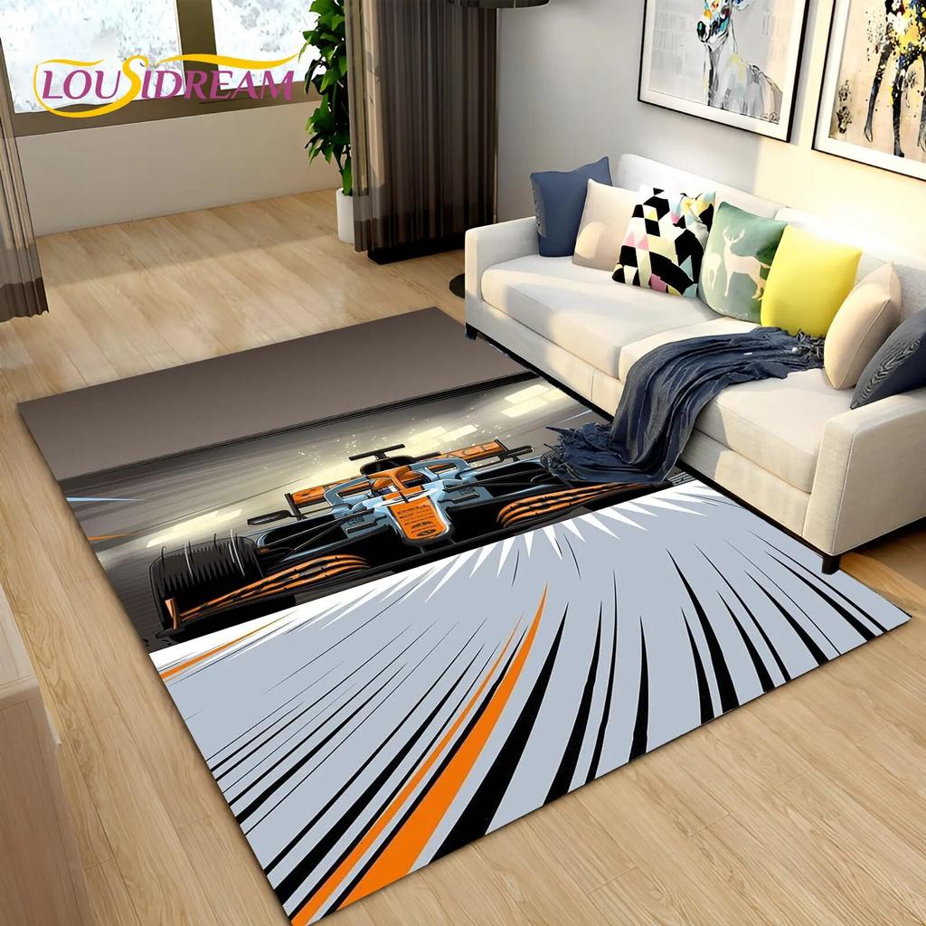 3D гоночный спортивный автомобиль, мягкий коврик, большой ковер, коврик для дома, гостиной, спальни, дивана, коврик для двери, декор для детских игр, нескользящий напольный коврик