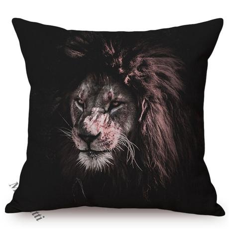African Wild Grassland Animals Throw Pillow Cover Zebra Giraffe Lion Cushion Cover For Home Chair Sofa Decoration Pillowcases