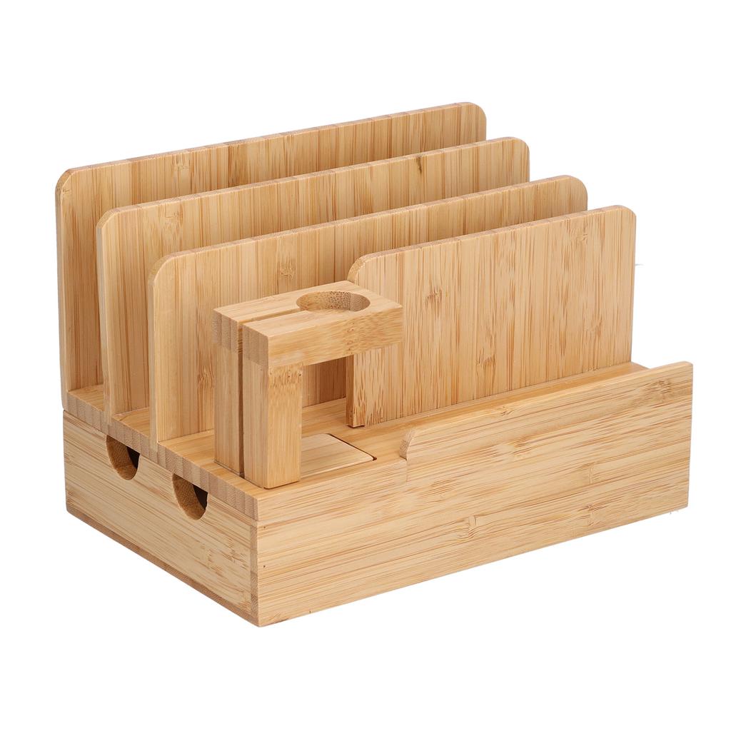 Бамбуковая зарядная станция для сотовых телефонов, деревянная зарядная станция, органайзер с USB-зарядным устройством, горшок для