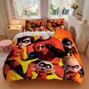 Superhero Family Adventure Print 3Pcs Bedding Setduvet Cover With 2 Bedropillowcase Home Birthday Gift