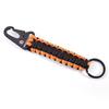 Handmade Seven-Core Paracord Survival Keychain with Eagle Beak Carabiner