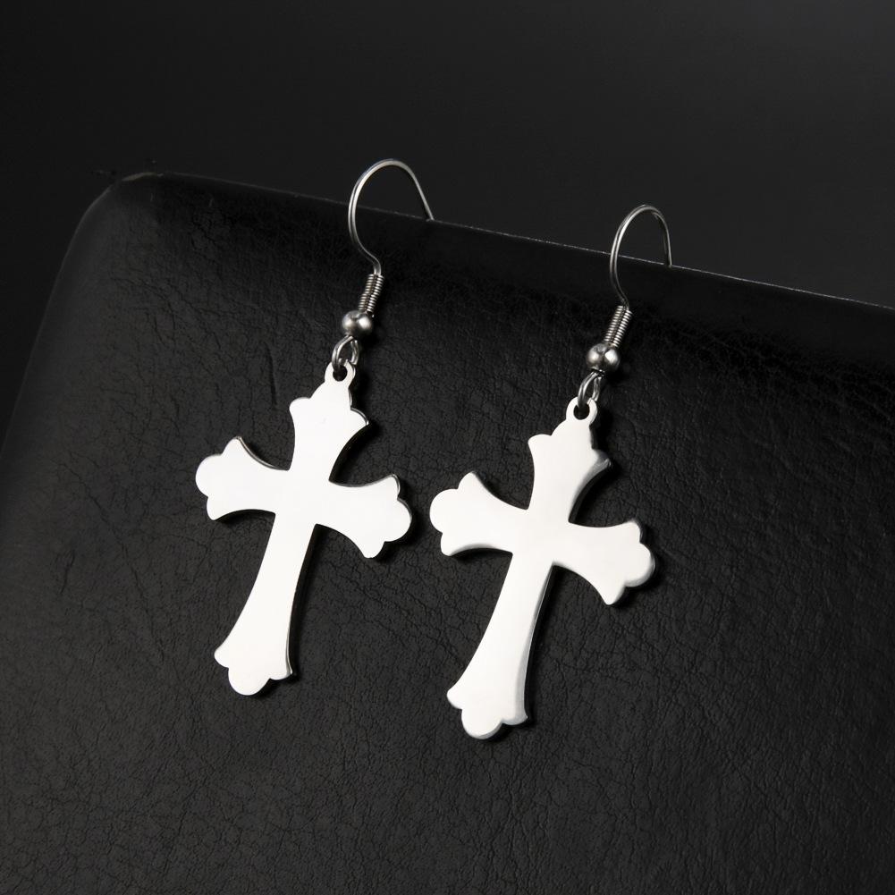 Серьги из нержавеющей стали с подвеской в виде полого креста, женская мода, ультранатуральный талисман, подарок на день рождения, ювелирный подарок