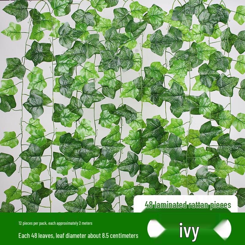 Искусственная лиановидная ротанговая pothos для декора внутренних кондиционеров и водопроводных труб