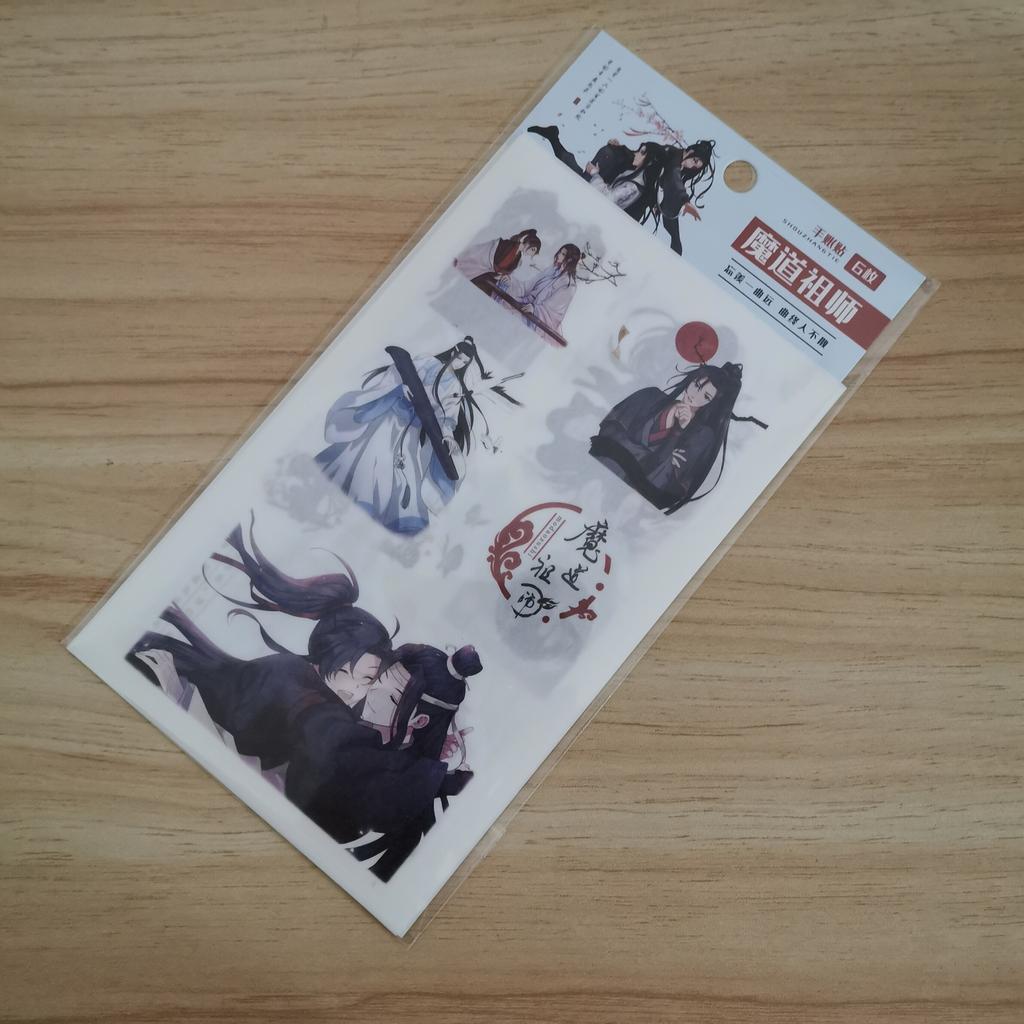 Прозрачные наклейки Cantao Anime Mo Dao Zu Shi, бирки, наклейка для заметок, игрушка, 6 листов