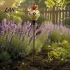 Farmhouse Decor for Patio Hummingbird Feeder Garden Stake, Vintage Resin Flower Decorative Feeder, Wild Easy Install Bird Stand Nectar Yard