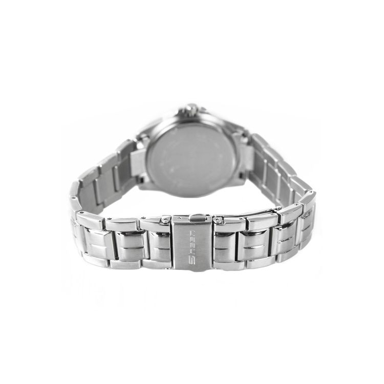 Casio Sheen 50M Водонепроницаемые Часы с Отображением Даты Кварцевый Механизм Стальной Браслет Женские часы Черные SHN-3013D-1A