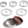 2pc Circular Tart Ring French Dessert Stainless Steel Perforation Fruit Pie Quiche Cake Mousse Mold Kitchen Baking Mould