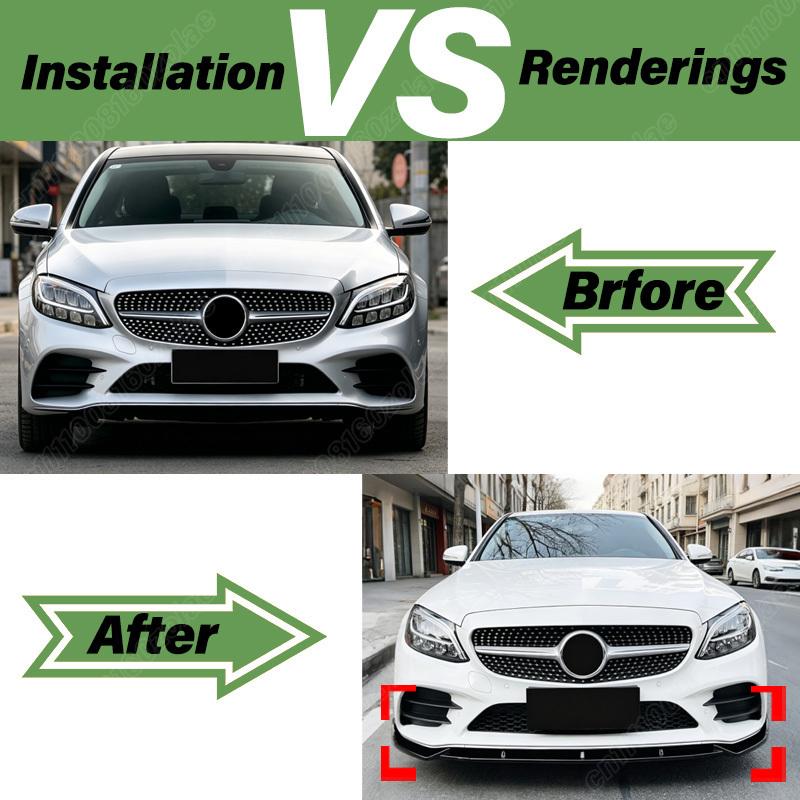 Для Mercedes Benz W205 C205 S205 C43 C180 C200 C300 2019 2020 2021 Автомобильный комплект для модификации кузова с передним бампером в стиле AMG