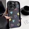Милый чехол для телефона с узором в виде сердечек для iPhone 17 Air 16 e 15 14 13 12 11 Pro Max Plus Mini SE 2020 2022 Мягкая задняя крышка