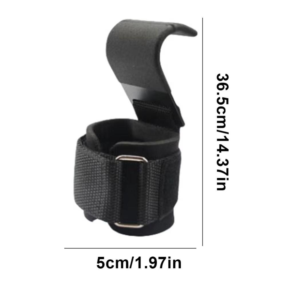 1 шт./пара Нескользящие вспомогательные силовые напульсники с крюками для подтягиваний, стальные крюки, ремешок, тренажерный зал
