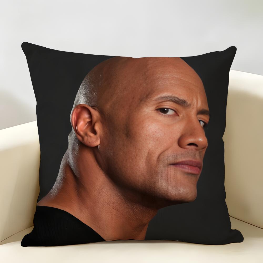 The RRock DDwayne Cushion Cover Natural Linen Organic Fabric DoubleSided Printing Room Sofa Decor Pillow Case