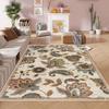 Винтажный ковер с цветочным узором Этнический Максималистский Коврик для гостиной для кабинета, спальни, террасы и т. д. Домашний декор Ковер Нескользящий Устойчивый к пятнам