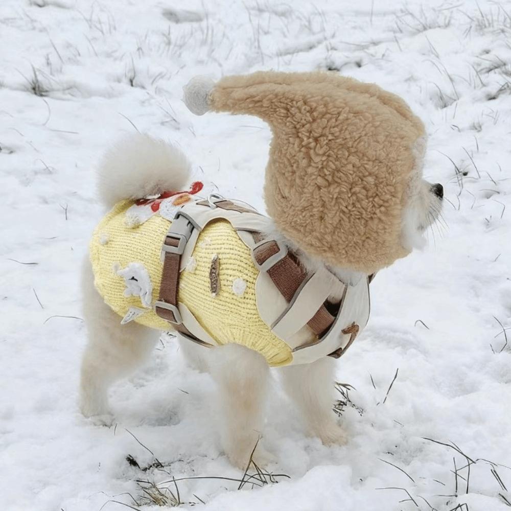 Comfortable Pet Head Cover Warm Pet Transformation Hat Cute Winter Pet Hat  Party