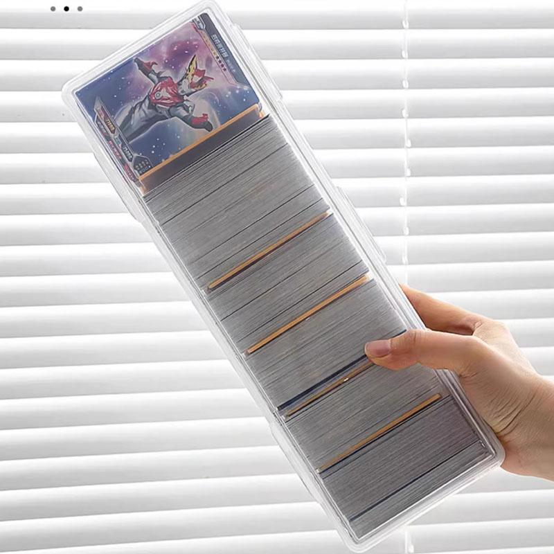 Прозрачный пластиковый ящик-органайзер с отделениями вмещает 550+ игровых карт, коробка для хранения с регулируемым разделителем для карт
