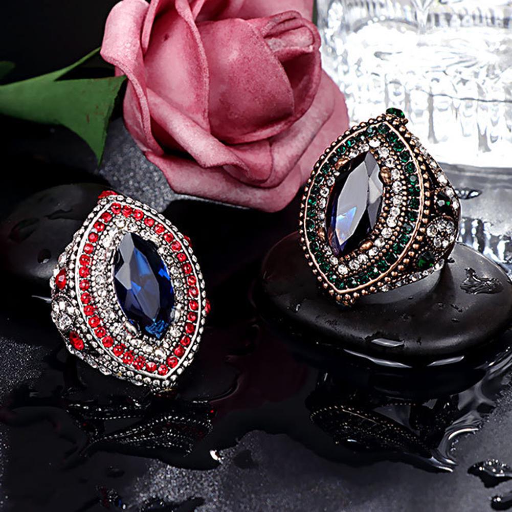 Groovy Ring Elegant Marquise Cut Multicolor Lady Finger Rings Party Jewelry