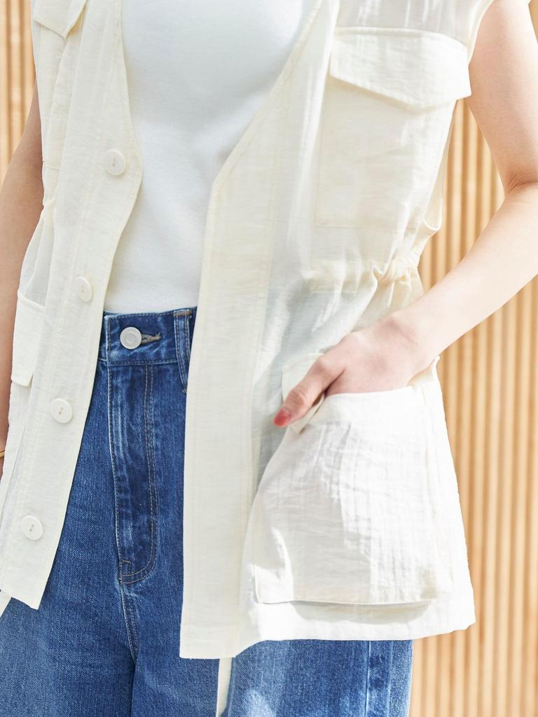 Cohen Прозрачный военный жилет 76606030215 0300 КИПЕЛЬНО-БЕЛЫЙ(03) СВОБОДНО