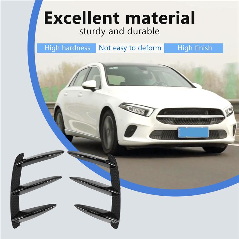 Rear Bumper Spoiler Side Air Outlet Wing Canard Fin For Mercedes Benz A-Class W176 A200 A260 A250 A45 For AMG-A99D