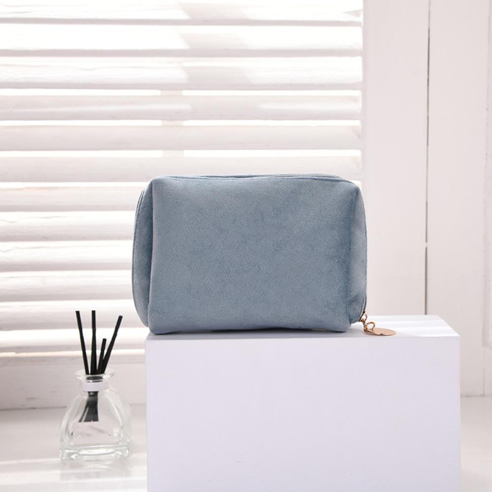 Косметички Beauty Velvet Travel Solid Color Storage Bags Cosmetic Bag