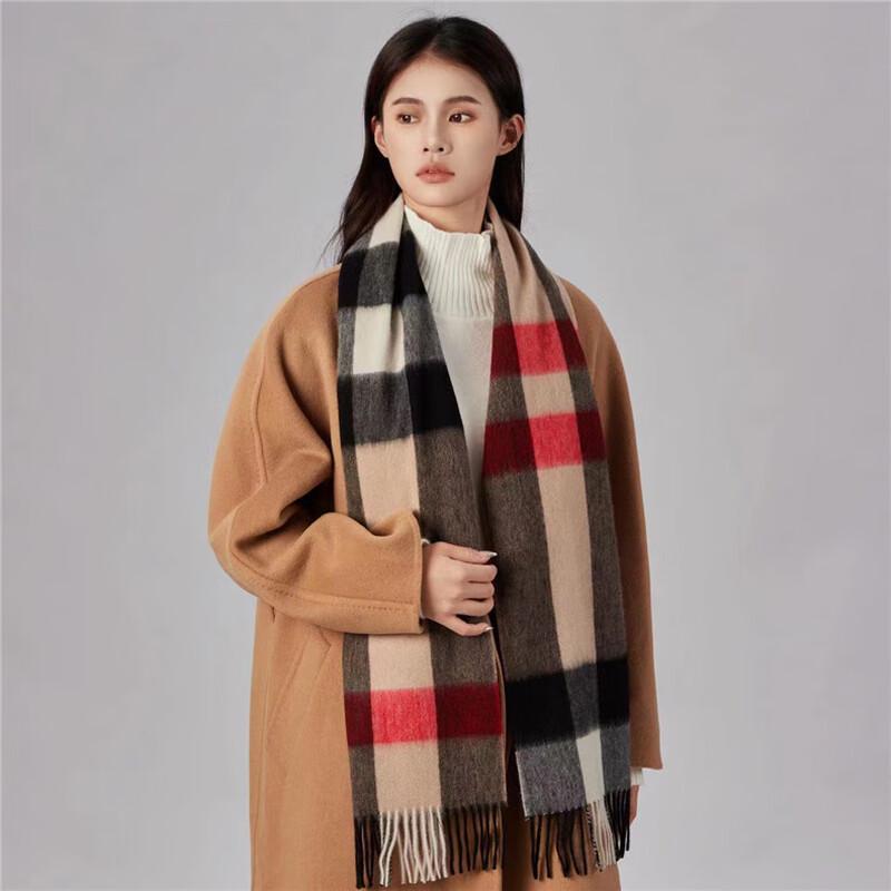 CEENIU Unisex Premium Plaid Wool Scarf