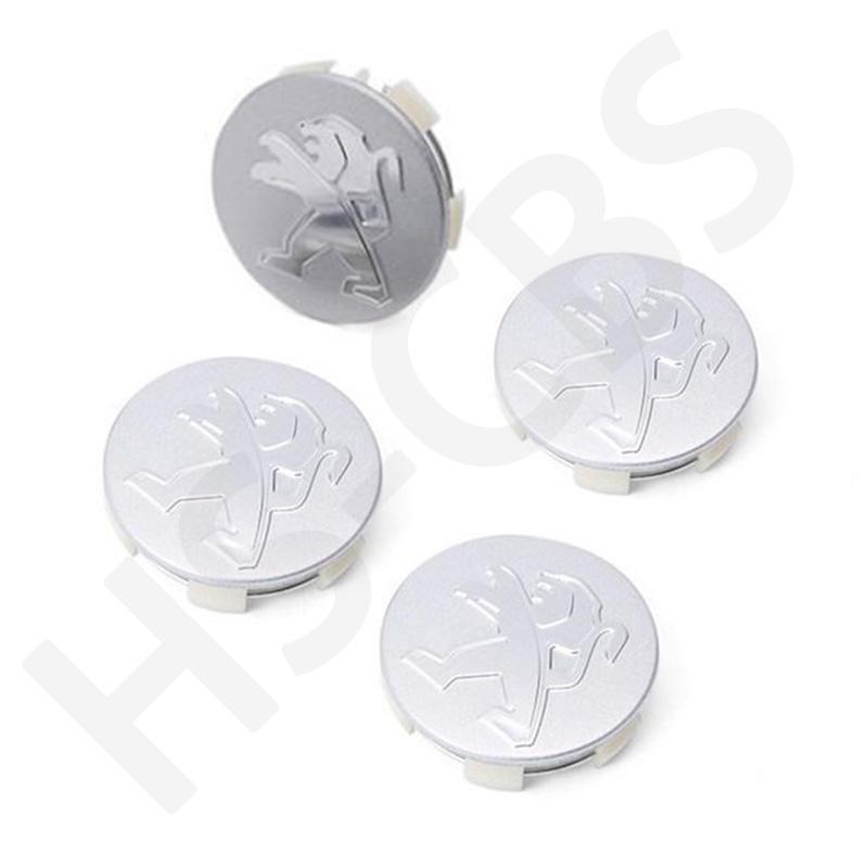 4pcs 60MM Car Wheel Center Hub Cap Cover Logo Badge Emblem Stickers For Peugeot 3008 408 508 307 301 308 5008 106 207 107 4008
