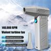 140000RPM Mini Turbo Jet Fan Brushless Motor Handheld Duct Fan 52M/S Portable Violent Turbo Fan Type-C Charging Car Air Duster