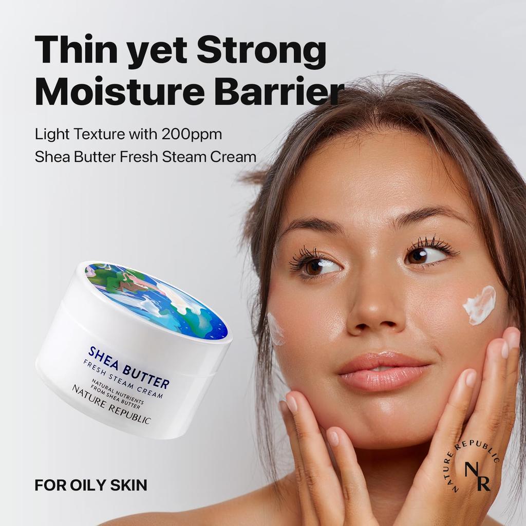 Nature Republic Shea Butter Fresh Steam Cream 100ml+ RANDOM GIFT