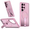 Magnetic Phone Case With Built-in Kickstand Galaxy S25 Edge S26 Ultra S24 Series TPUAcrylic Cover